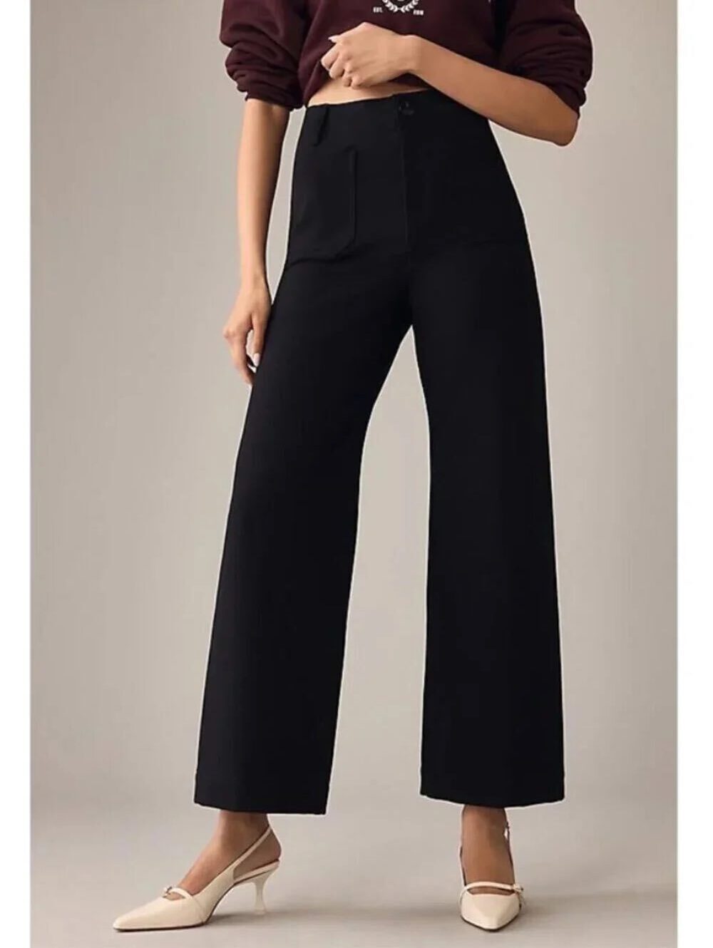 Anthropologie The Colette Ponte Crop Wide-Leg Pants by Maeve 31